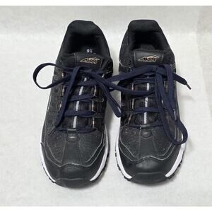 Avia Women’s Size 9.5 Black Glitter Sparkle Walking Shoes Memory Foam Comfort